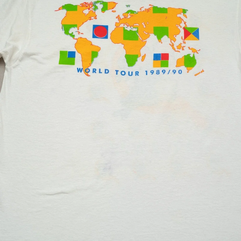 Vintage Paul McCartney 89 90 Tour T Shirt Mens XL Flower Sickle Single Brockum